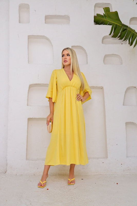 Vestido Claudia Amarelo